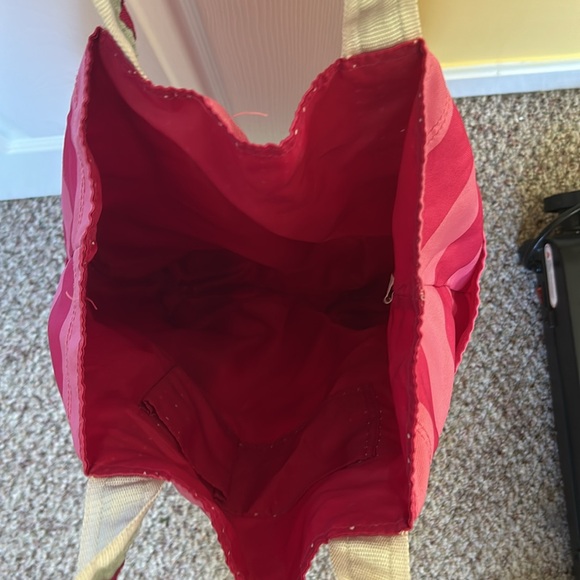 Pink Striped Tote Bag - Picture 2 of 5